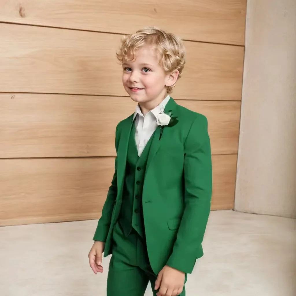 Kids’ Gentleman Outfit – Wedding & Birthday Formal 3PCS Suit