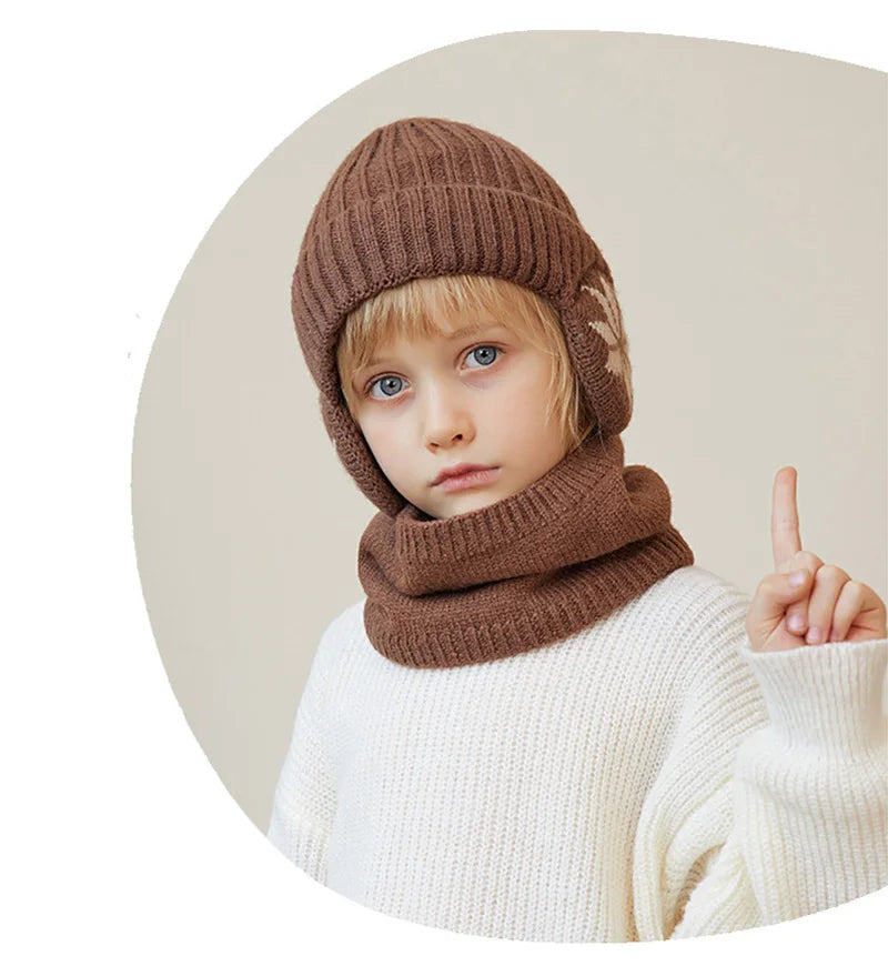 Fleece Lined Winter Hat & Scarf for Children