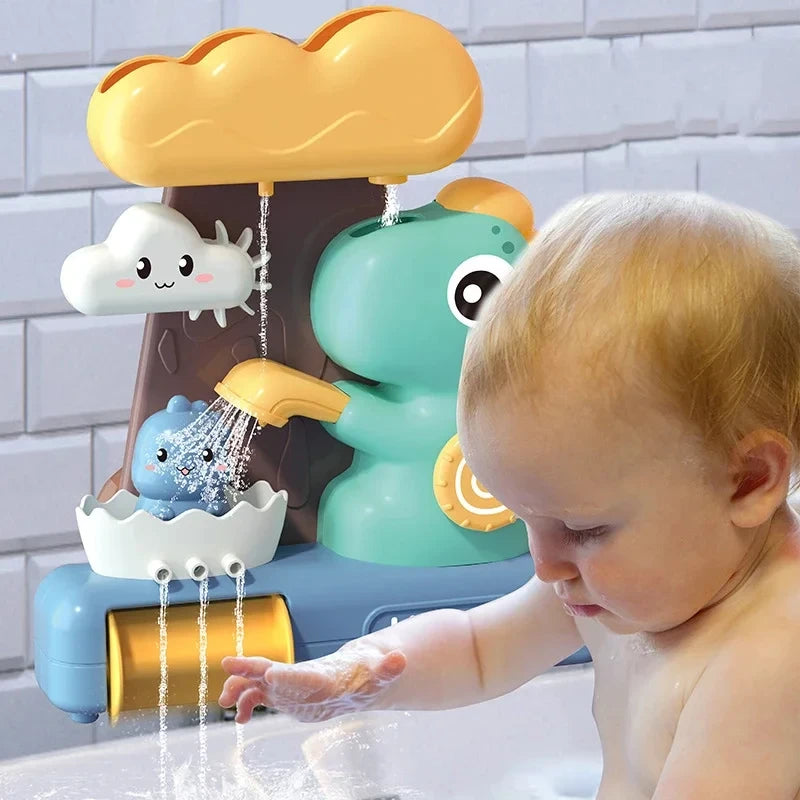 Cartoon Dinosaur Bath Toy – Spin & Spray Water Fun for Kids!