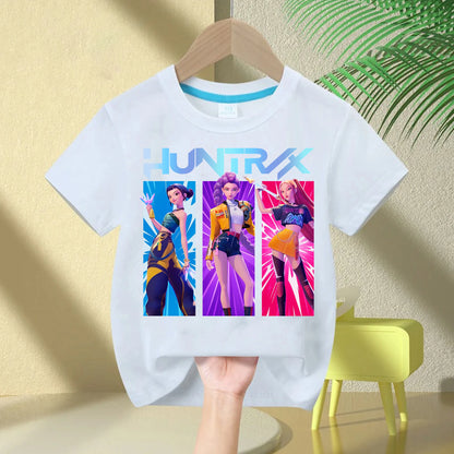 2025 Kpop Demon Hunters T-Shirt for Kids – Cute Cotton Casual Wear