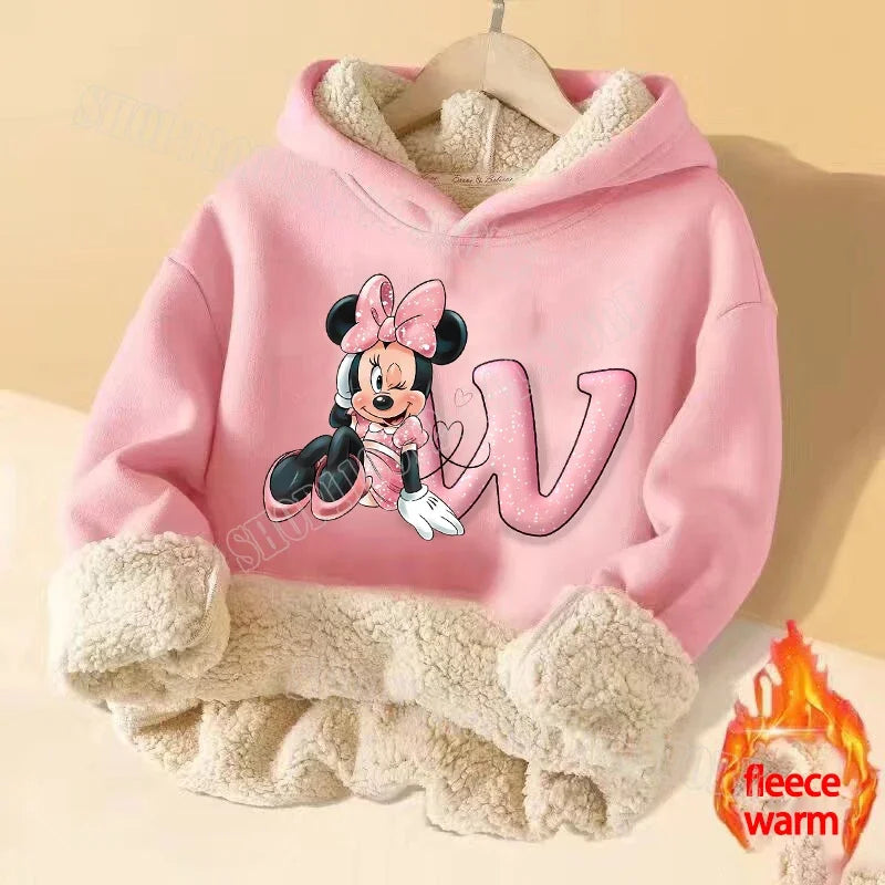 Minnie Mouse Girl Pullover Hoodie: Warm & Stylish Winter Sweatshirt