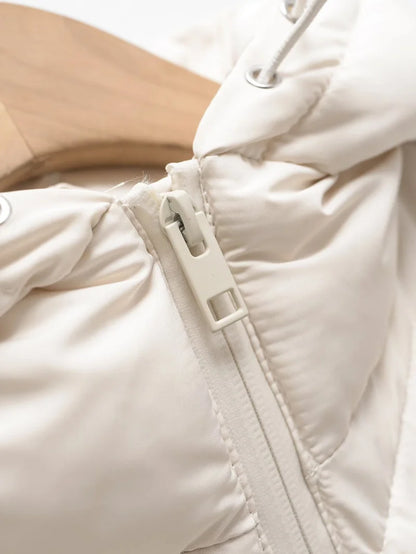 Stylish Warmth: Hooded Patchwork Cotton Jacket