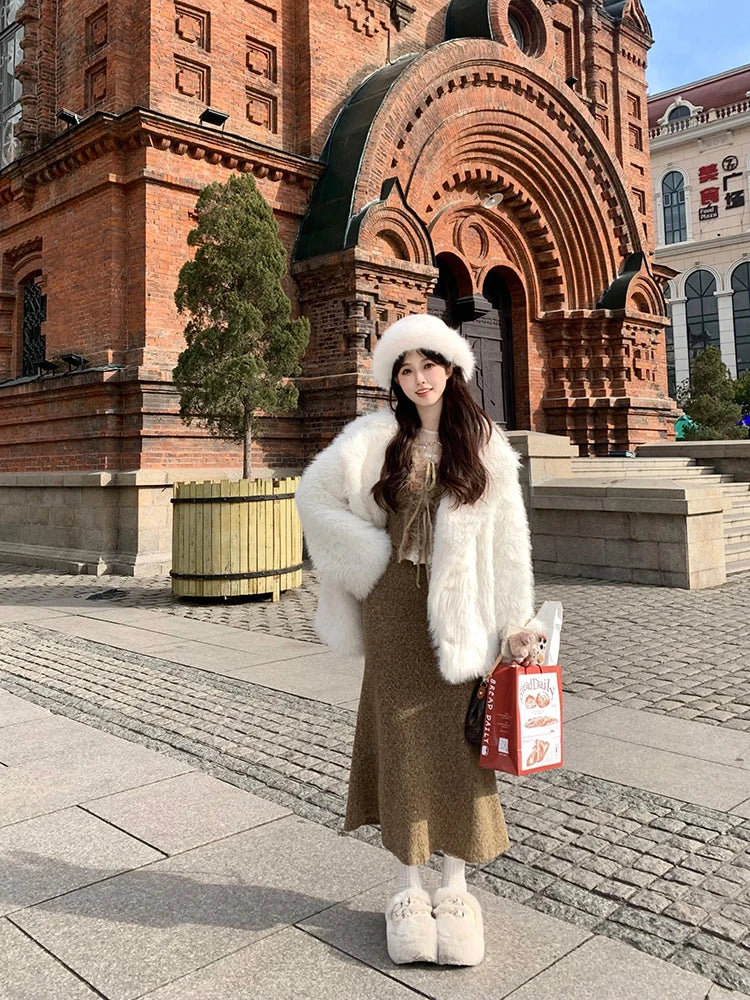 Luxury Fluffy Faux Fox Fur Jacket – Casual & Cozy