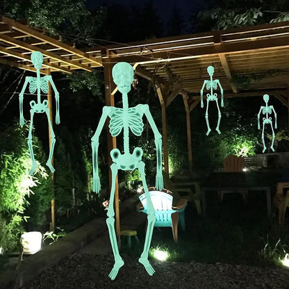 Glowing Hanging Skeleton: Spooky Prop for Halloween Decor