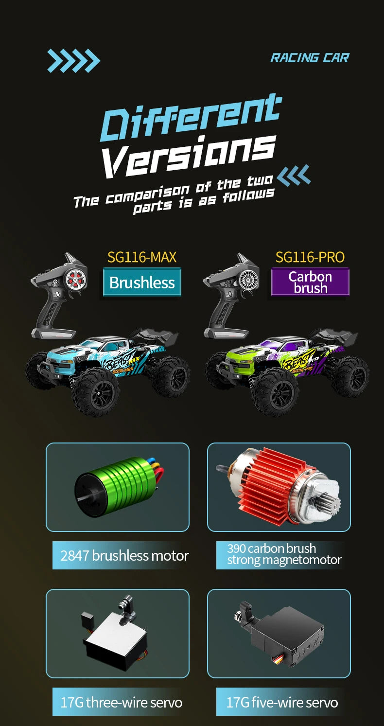1:16 ZLL SG116 RC Car – Brushless 4WD Off-Road Drift Racing Toy