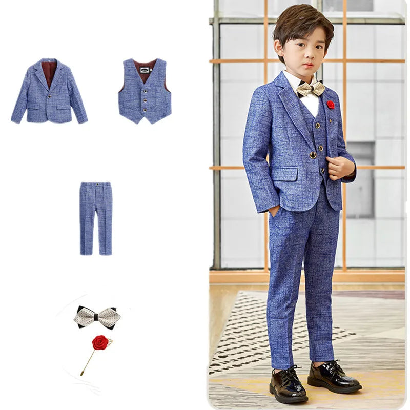Children’s Formal Blazer Set – 5-Piece Tuxedo for Special Occasions
