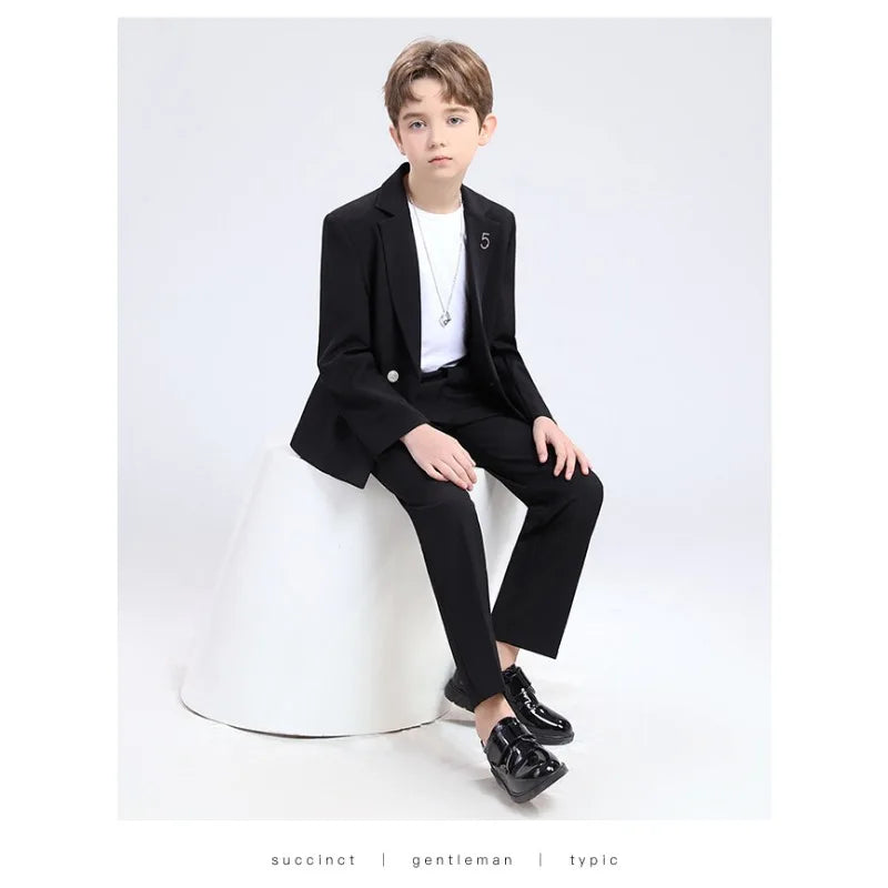 Classic Boys’ Suit – Wedding & Party Blazer Set for Kids 4–12Y