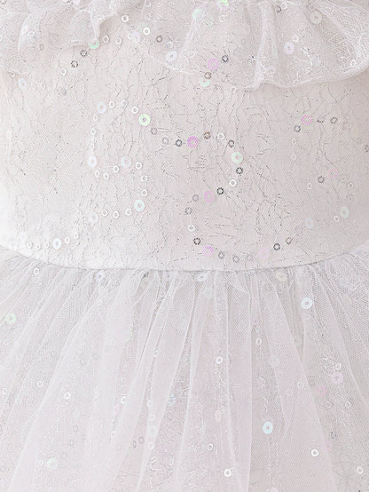 Girls’ Formal Lace Dress – High-End Embroidery for Flower Girl