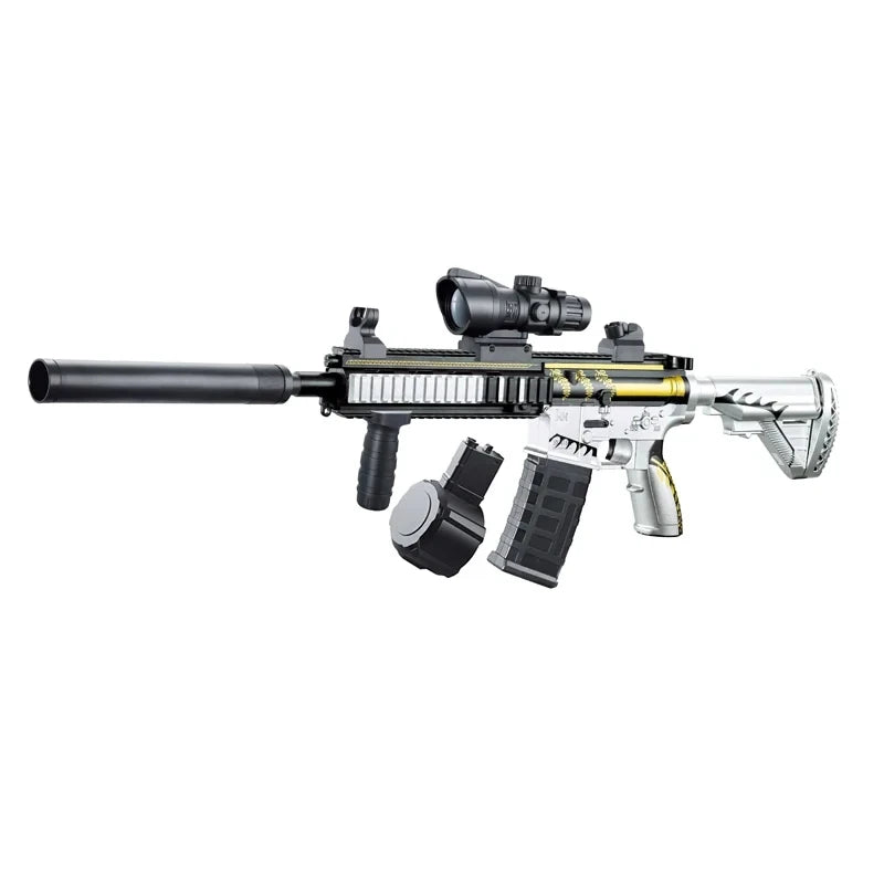 Ultra Shoppings M416 Classic Manual Gel Ball Toy Gun with elastic gel, outdoor toy for boys, perfect for holiday or Christmas play.