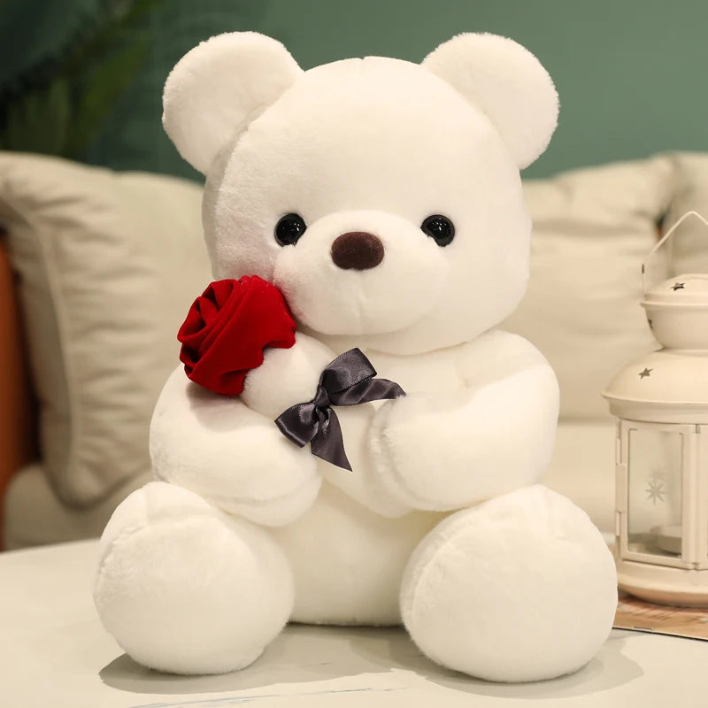 Romantic Teddy Bear with Roses – Perfect Valentine's Gift