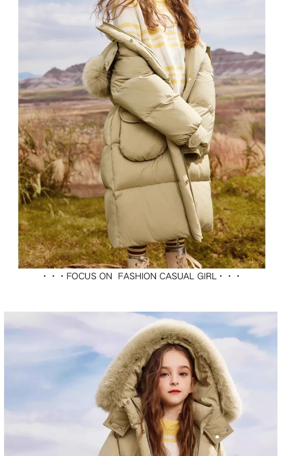 Kids’ Cotton Winter Coat – Hooded, Thick & Stylish for Girls