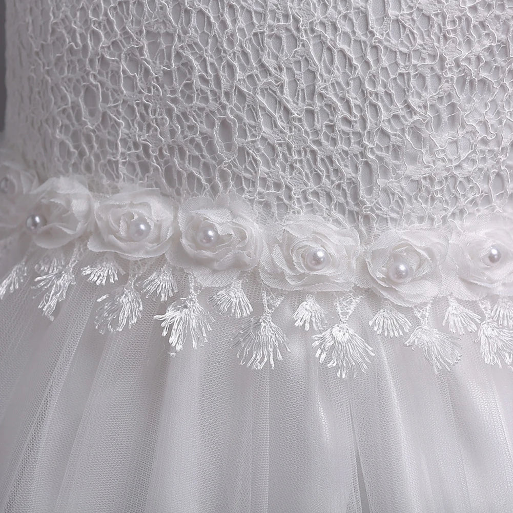 Pearl-Embellished Baby Dress – Formal Pageant Gown