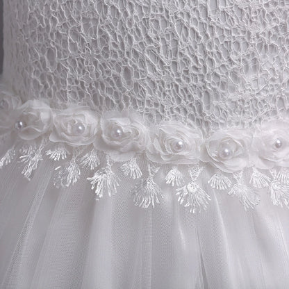 Pearl-Embellished Baby Dress – Formal Pageant Gown