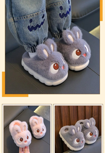 Warm Fluffy Rabbit Slippers for Boys & Girls