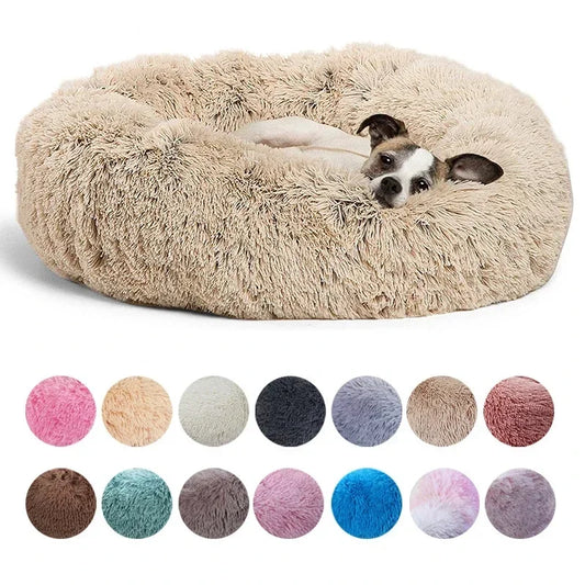 Ultimate Comfort: Plush Round Pet Bed for Large Dogs & Cats