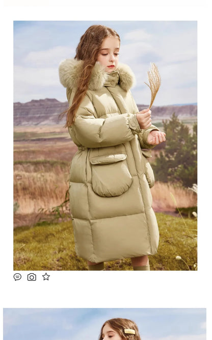 Kids’ Cotton Winter Coat – Hooded, Thick & Stylish for Girls