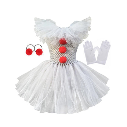 Children’s Horror Clown Outfit – Carnival & Halloween Party Set
