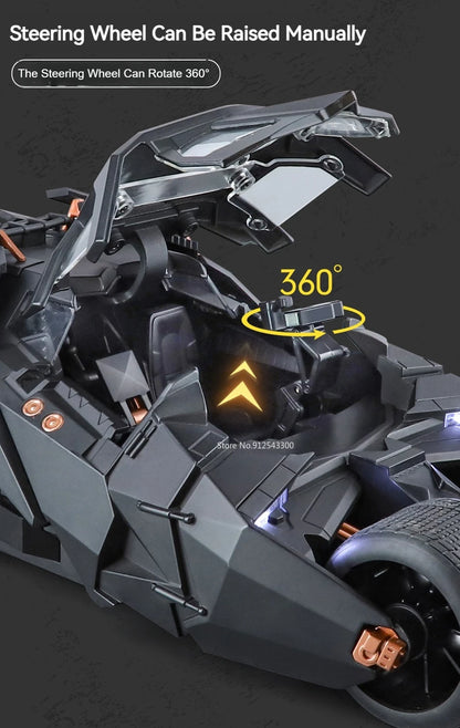 1:18 Alloy Batmobile – Sound & Light Car Model for Fans & Collectors