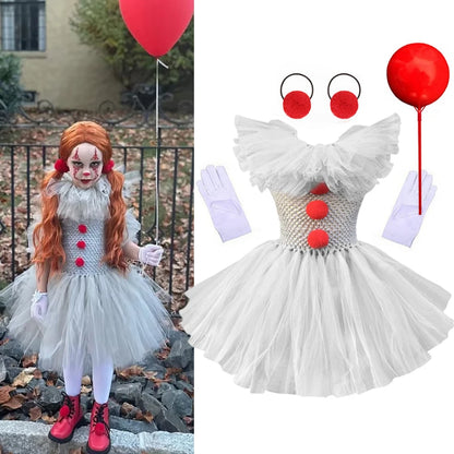 Children’s Horror Clown Outfit – Carnival & Halloween Party Set