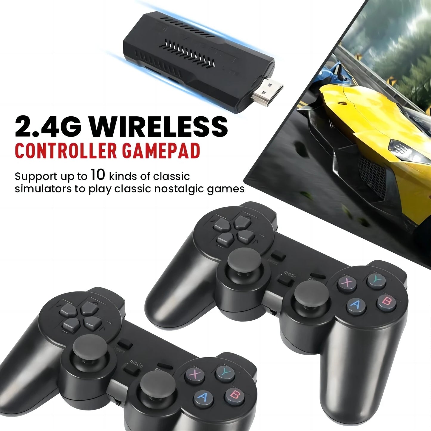 X2 Plus Game Stick – Gaming with Double Wireless Controllers