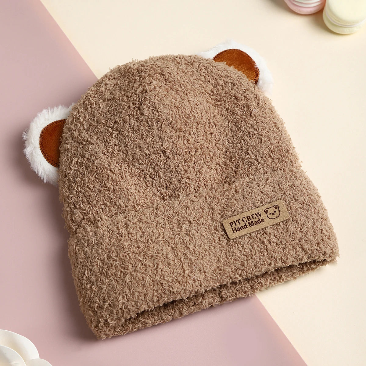 Winter Bear Hat – Windproof Knit for Kids