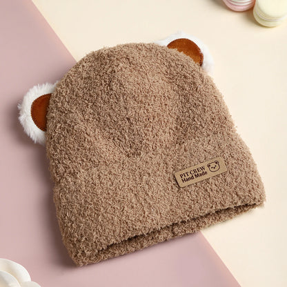 Winter Bear Hat – Windproof Knit for Kids