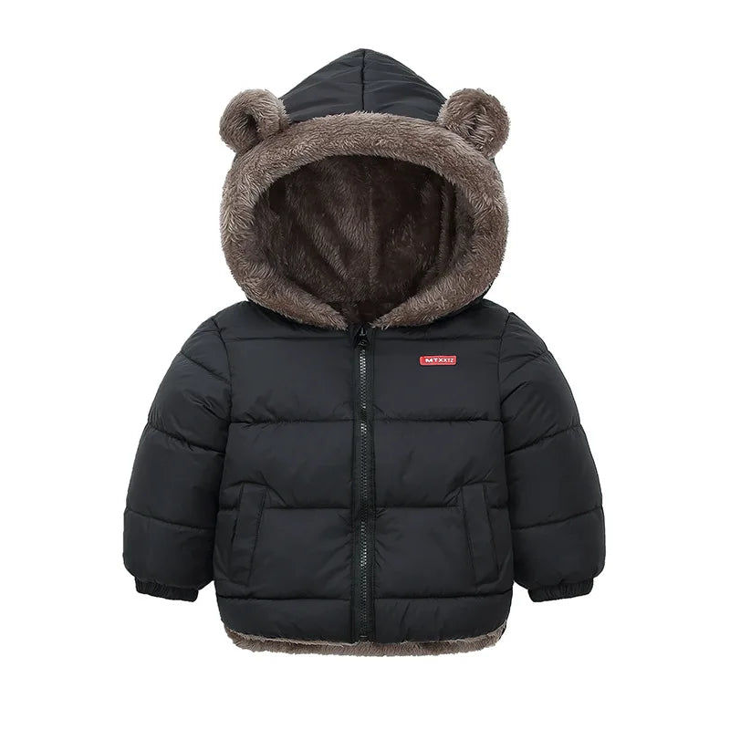Warm Baby Coat – Padded Cotton Jacket with Hood (Unisex)