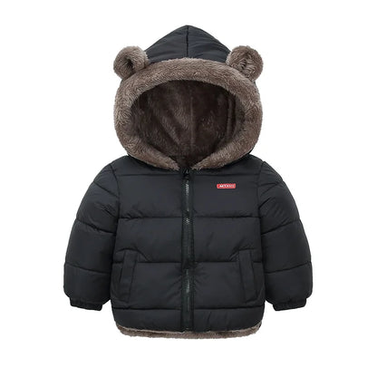 Warm Baby Coat – Padded Cotton Jacket with Hood (Unisex)