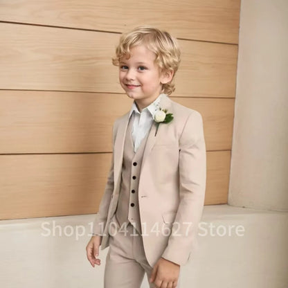 Kids’ Gentleman Outfit – Wedding & Birthday Formal 3PCS Suit