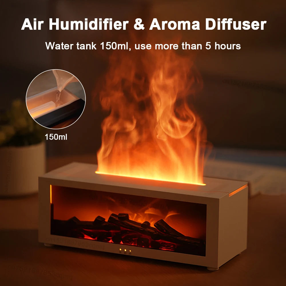 Flame Aroma Humidifier: Stylish, Soothing, Smart