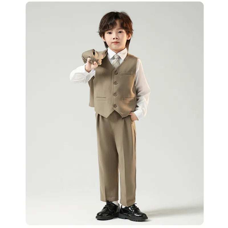 Children’s Handsome Blazer Suit – Slim Fit Formal Set