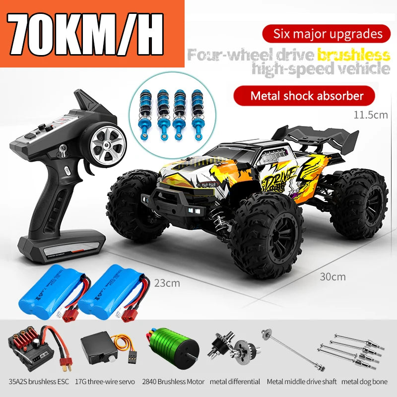 1:16 RC Off-Road Car – High-Speed 4WD Monster Truck with LED Lights