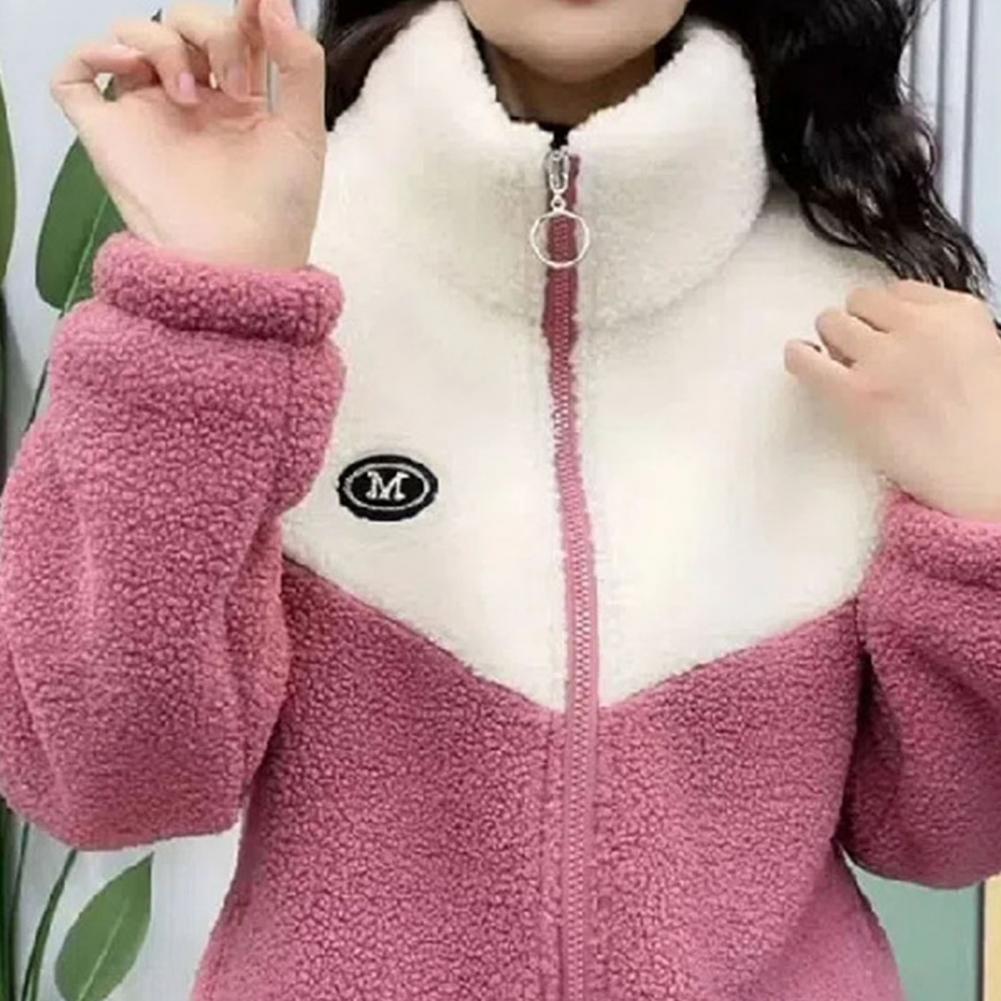 Cozy Harajuku Streetwear: Autumn-Winter Fluffy Fleece Zipper Jacket