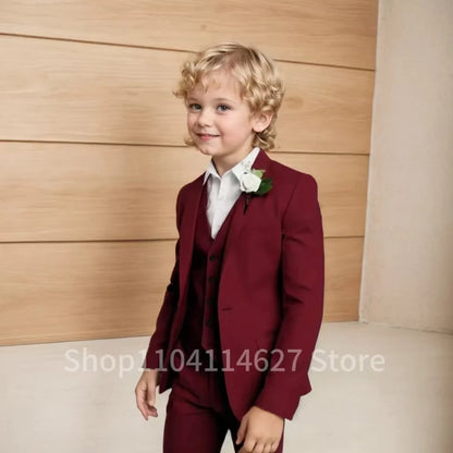 Kids’ Gentleman Outfit – Wedding & Birthday Formal 3PCS Suit