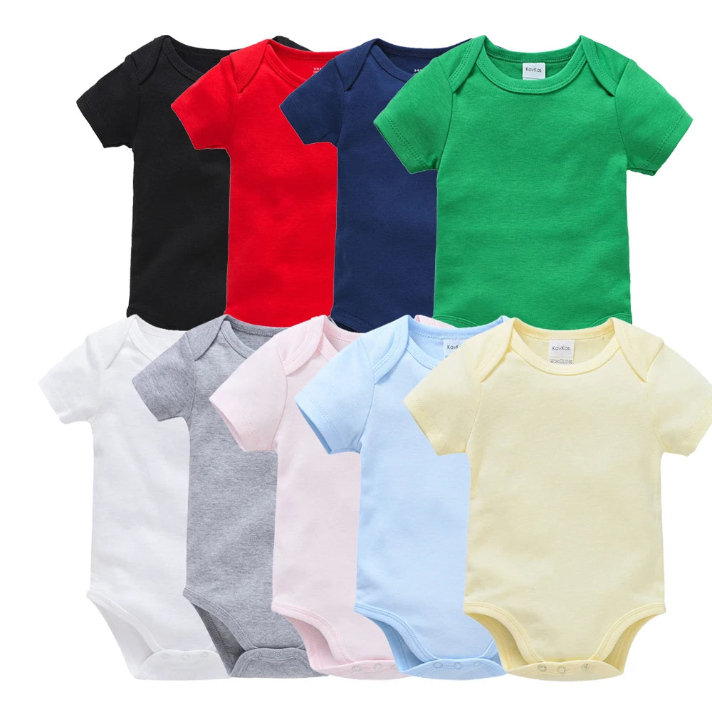 Short Sleeve Baby Bodysuit – Soft Cotton (0–24M)