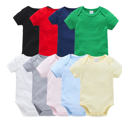 Short Sleeve Baby Bodysuit – Soft Cotton (0–24M)