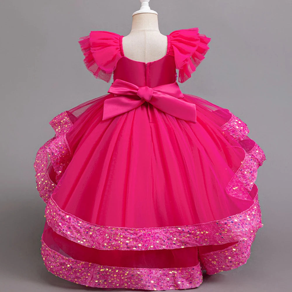 Girls’ Green Sequined Party Dress – 3 to 10 Years