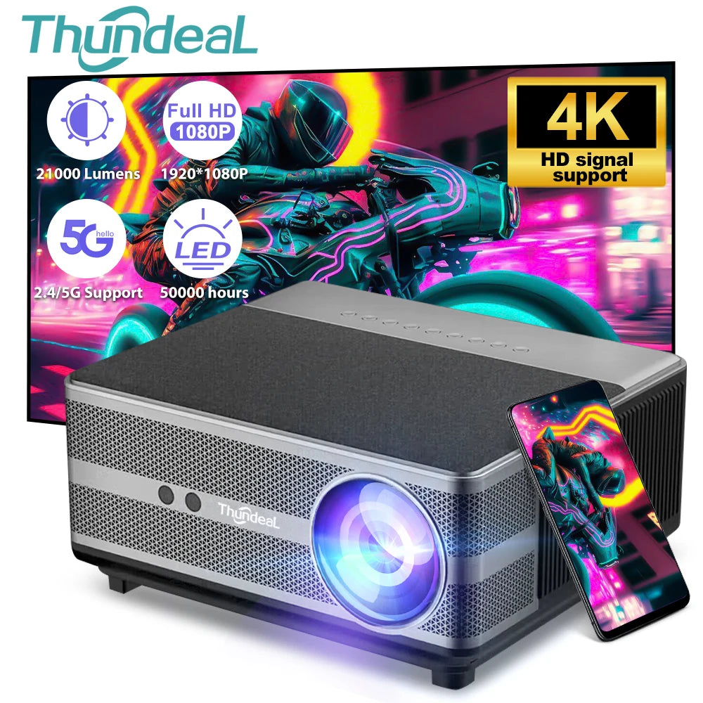 ThundeaL TD98W: Native 1080P Full HD Android Projector (4K Support)