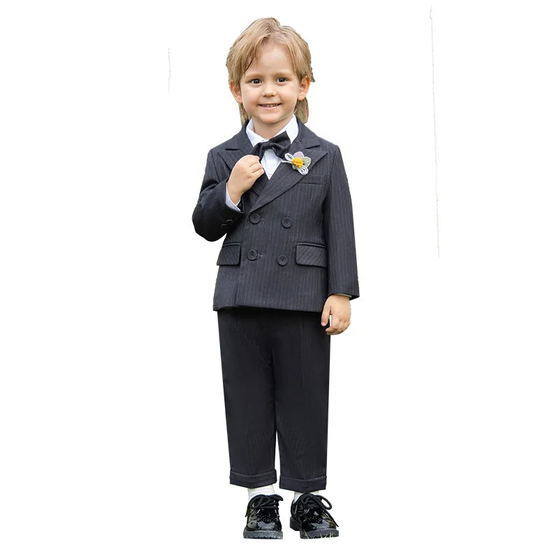 Children’s Striped Suit Set – Wedding & Piano Performance Outfit