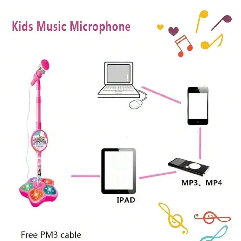 Kids’ Karaoke Machine Stand – Electronic Microphone Toy for Parties