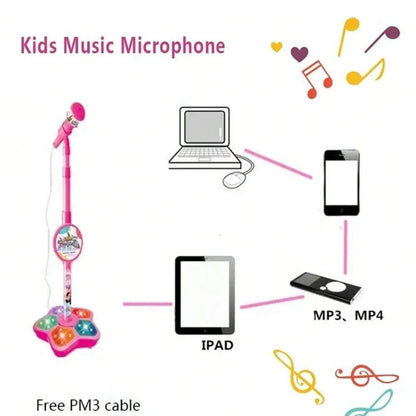 Kids’ Karaoke Machine Stand – Electronic Microphone Toy for Parties