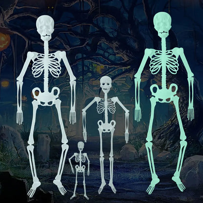 Glowing Hanging Skeleton: Spooky Prop for Halloween Decor