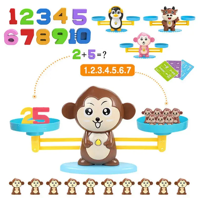 Monkey Balance Educational Play Set – STEM Math & Engineering Toy