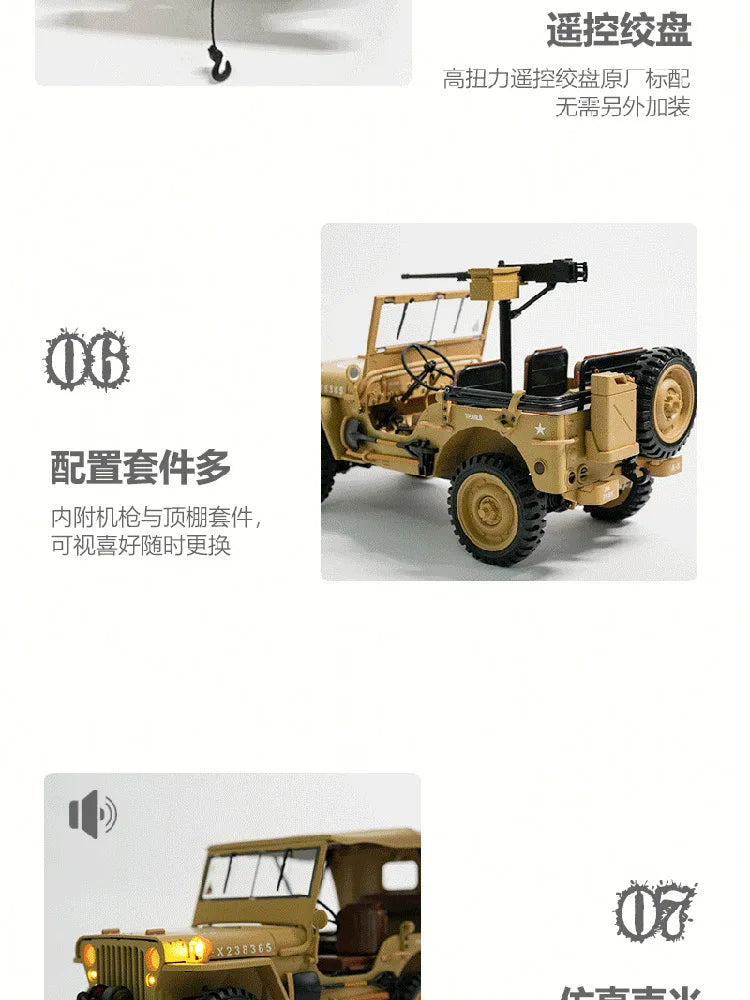 1:14 RC Military Car – HG4-58 4WD Electric Off-Road Model