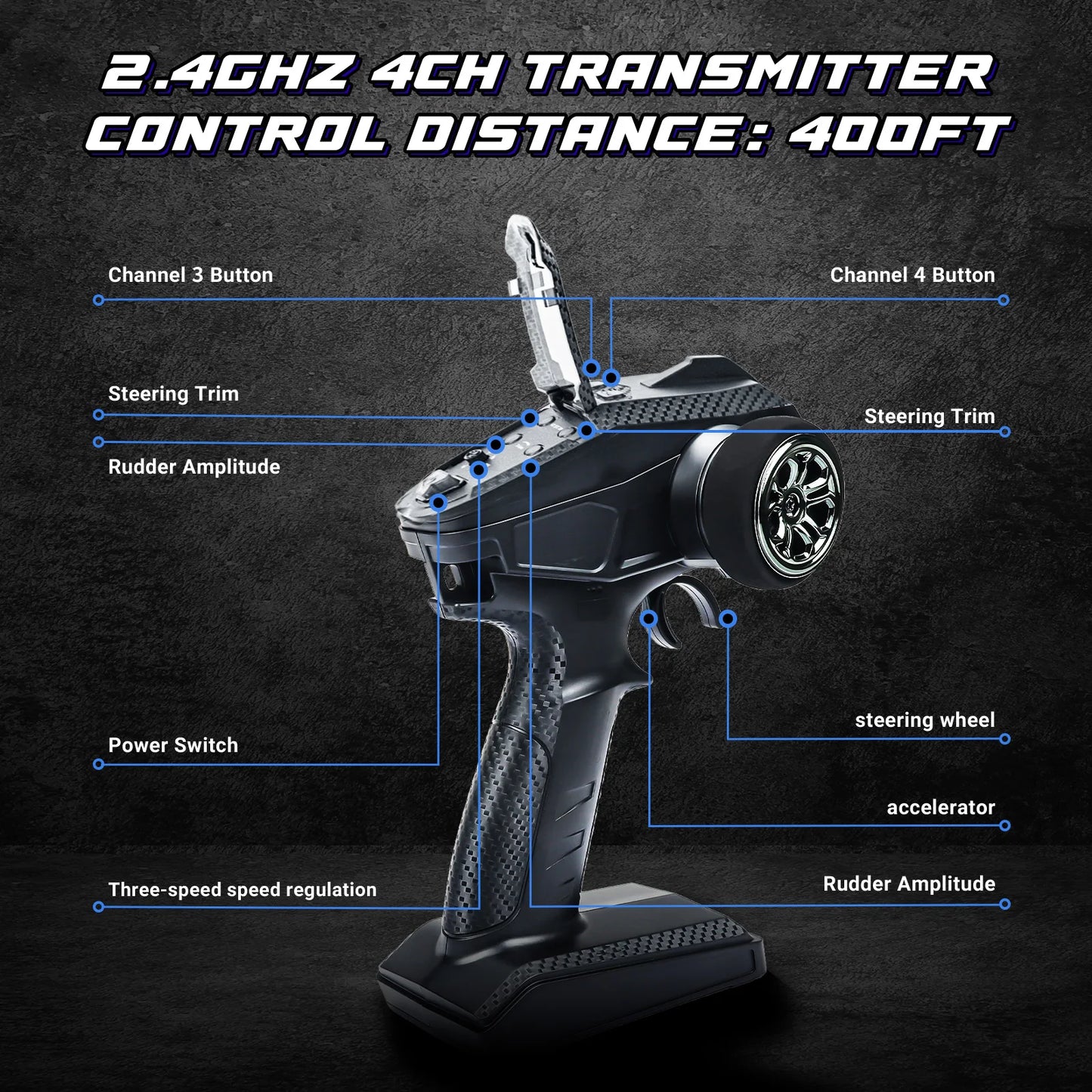 High-Speed 80KM/H RC Car – JIUSI WB12 PRO 4WD Off-Road Toy
