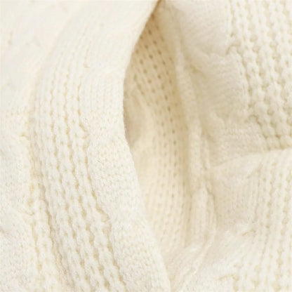 Cozy High Collar Knitted Cotton Jacket