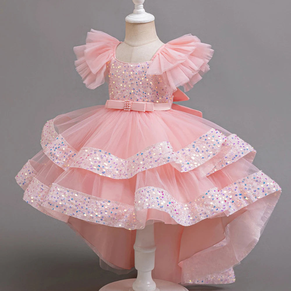 Girls’ Green Sequined Party Dress – 3 to 10 Years