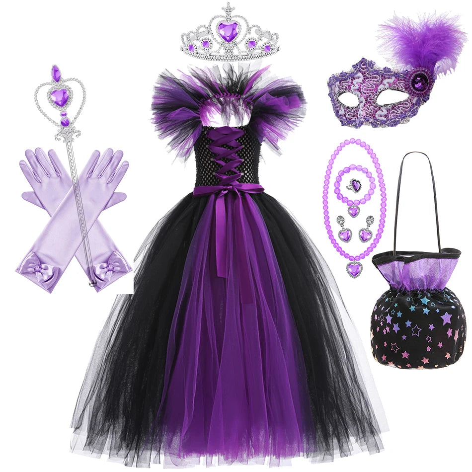 Luxury Halloween Costume – Girls Evil Role Dress