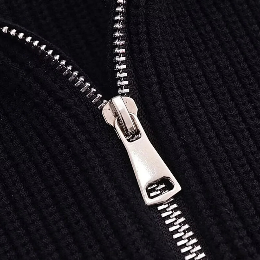 Warm Half-Zip Sweater Jacket for Fall/Winter