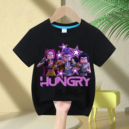 2025 Kpop Demon Hunters T-Shirt for Kids – Cute Cotton Casual Wear